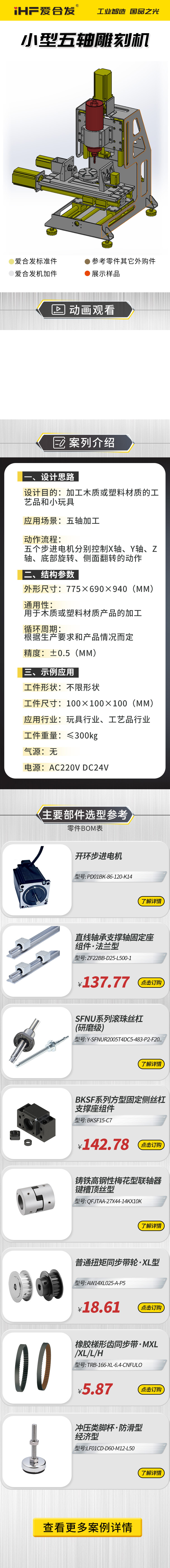 愛合發(fā)案例介紹：小型五軸雕刻機(jī)